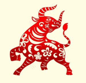 牛剪纸图片