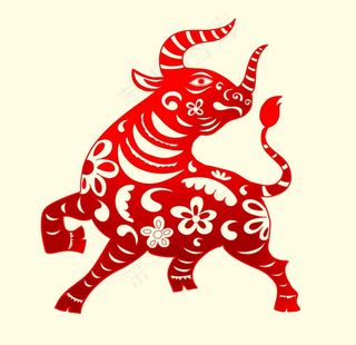 牛剪纸图片