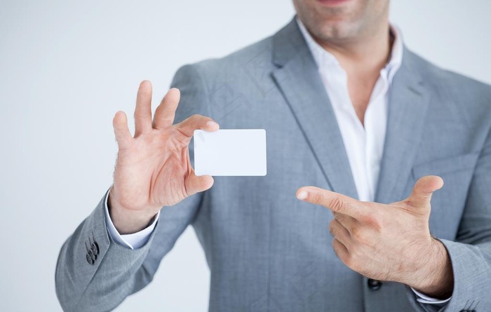 商务人士介绍名片图片