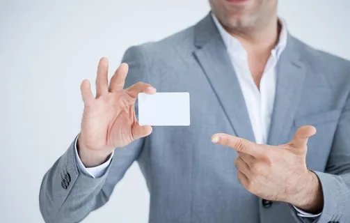 商务人士介绍名片图片