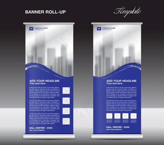 X展架易拉宝展示架设计模板矢量图片