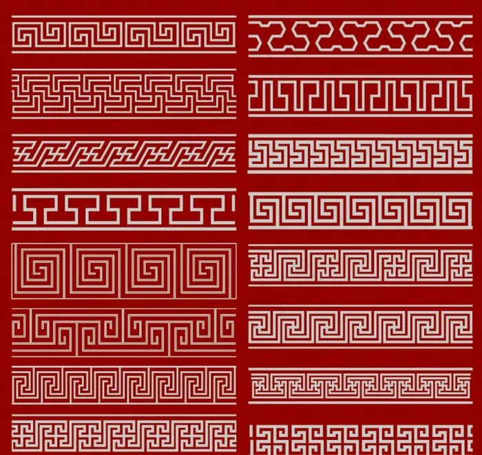 边框回字纹图片eps,ai矢量模版下载