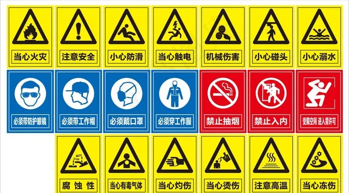 安全 警示牌图片ai矢量模版下载