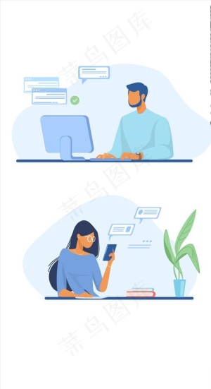 互联网工作的团队人物图片