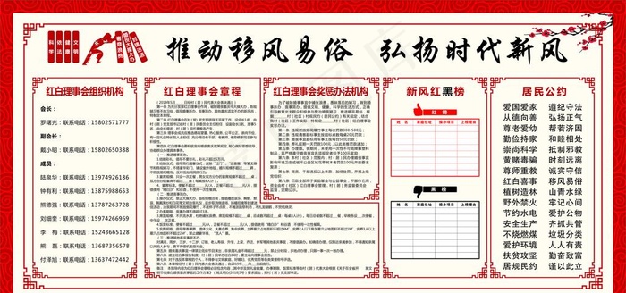 移风易俗展板图片cdr矢量模版下载