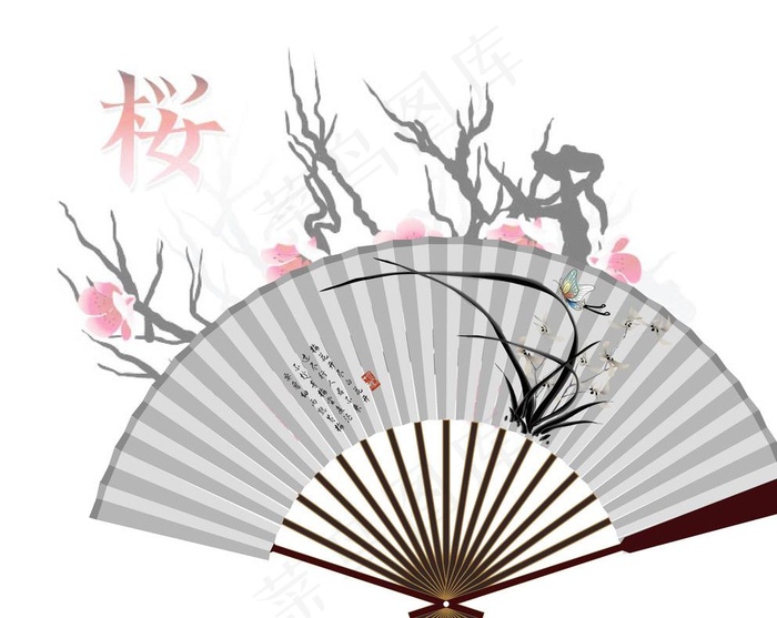 扇子矢量图图片ai矢量模版下载
