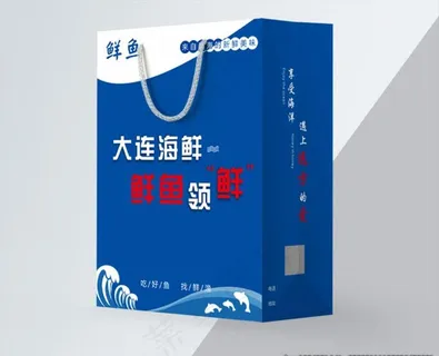 海鲜手提袋展开图图片
