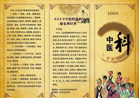 中医科三折页图片