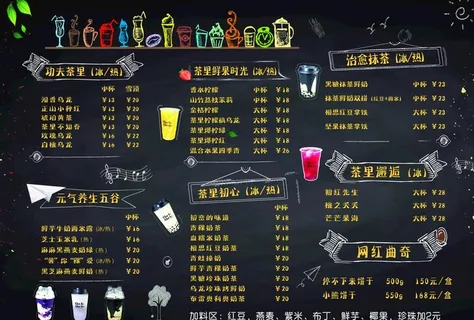 奶茶菜单图片