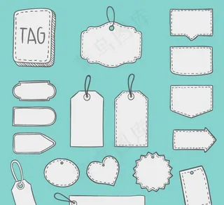 手绘空白吊牌图片