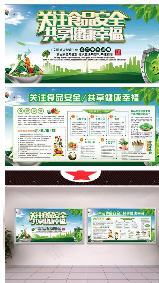 食品安全宣传展板图片psd模版下载