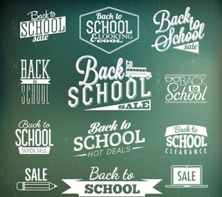 返校艺术字 标签图片