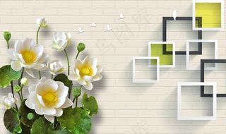 花卉背景墙图片