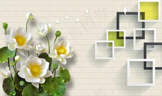 花卉背景墙图片