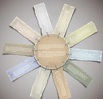 怀旧撕纸太阳标签图片