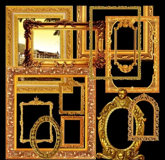 欧式边框 金色边条 画框图片