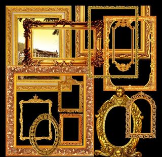 欧式边框 金色边条 画框图片