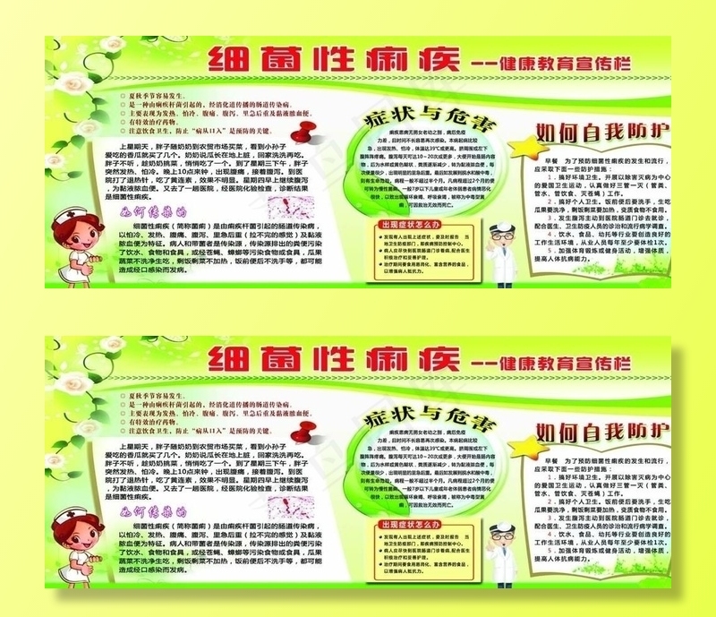 细菌性痢疾 健康宣传栏图片(5504X2315(DPI:60))psd模版下载