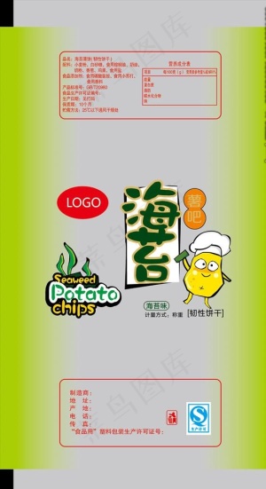 海苔薯片饼干图片