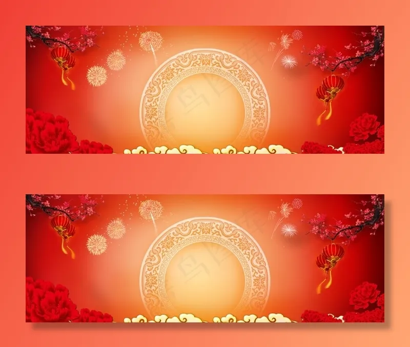 年会国风古风背景海报素材图片psd模版下载