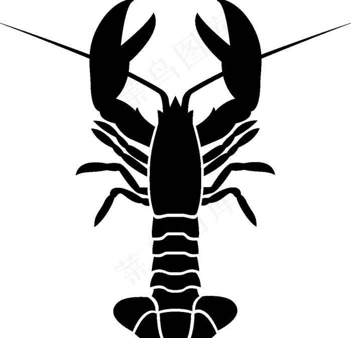 海洋生物系列 龙虾 大虾 矢量图片eps,ai矢量模版下载