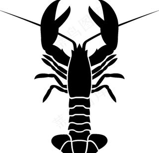 海洋生物系列 龙虾 大虾 矢量图片