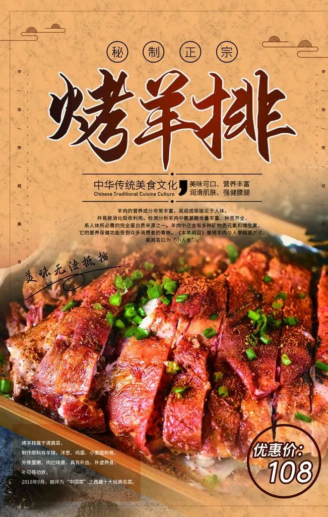烤羊排图片(1772X2657(DPI:150))psd模版下载
