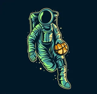宇航员篮球图片