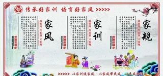 家风家训家规 展板图片