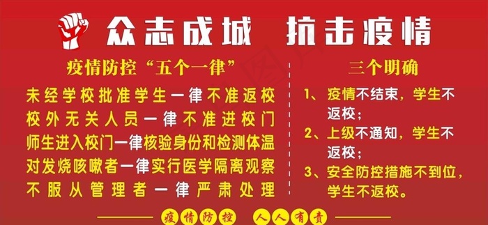 抗击疫情图片cdr矢量模版下载