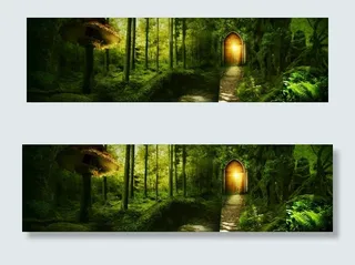 梦幻森林背景素材图片