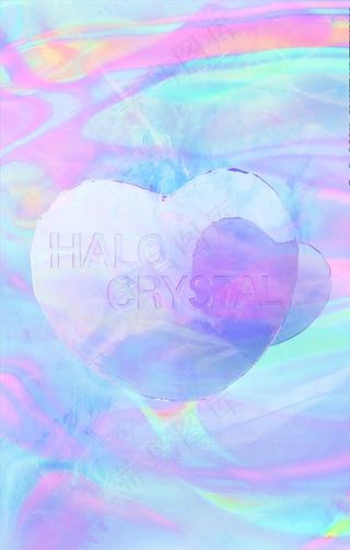 七夕水晶爱心高清海报图片