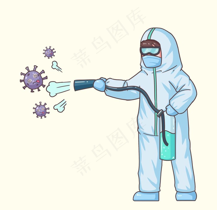 抗疫消灭病毒医生人物形象图片psd模版下载