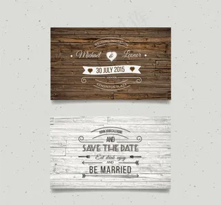 木纹婚礼 邀请卡图片