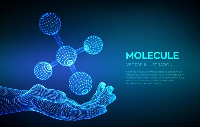 分子背景图片ai矢量模版下载