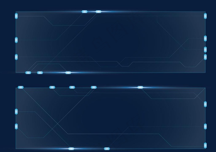 科技透明边框素材图片ai矢量模版下载
