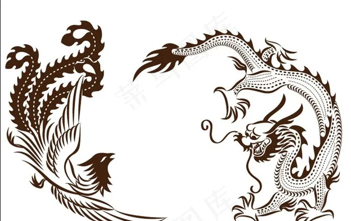 龙凤图片ai矢量模版下载