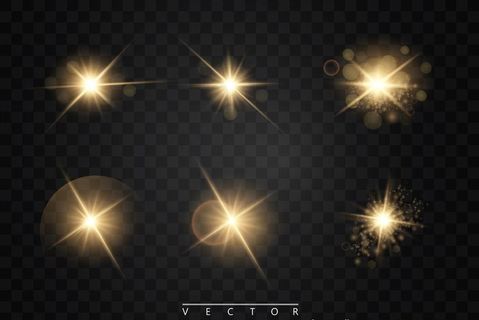 金色闪光光效素材图片