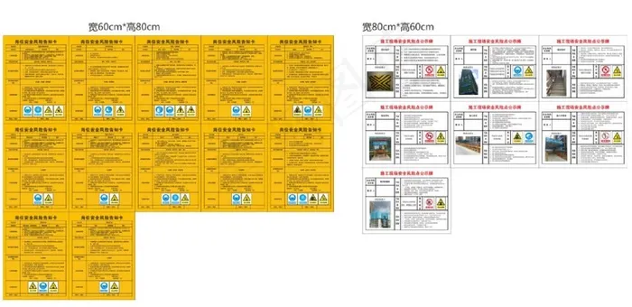 工地安全风险告知卡图片cdr矢量模版下载
