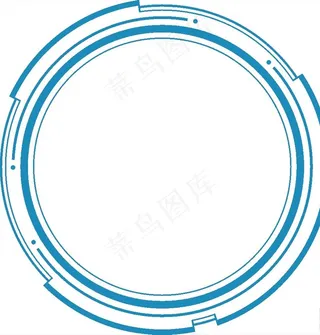 科技感圆形简约线框免抠图图片