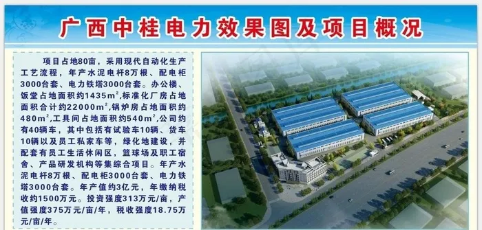 电力设备公司项目概况图片(210X297)cdr矢量模版下载