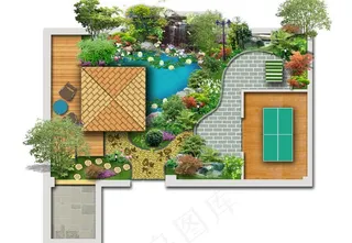 別墅庭院图片