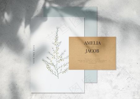 简约风阴影照片展示图片