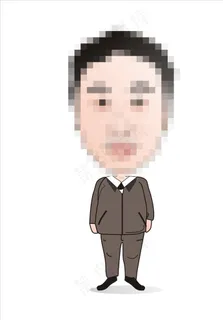 冯巩漫画卡通形象小人设计图片