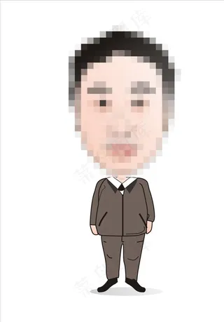 冯巩漫画卡通形象小人设计图片