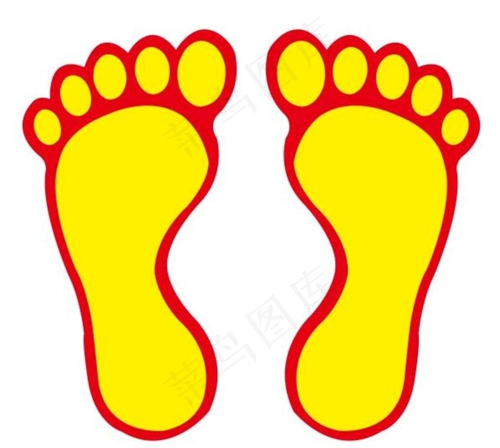 矢量脚印图片