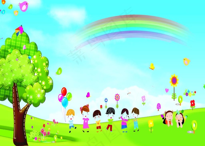 幼儿园卡通背景图片