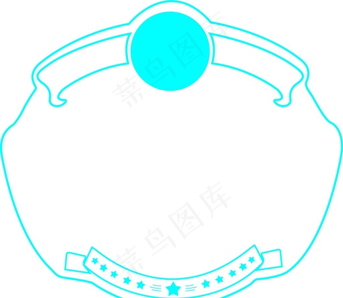 异形框  素材 五星 边框图片cdr矢量模版下载