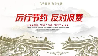 厉行节约 反对浪费图片