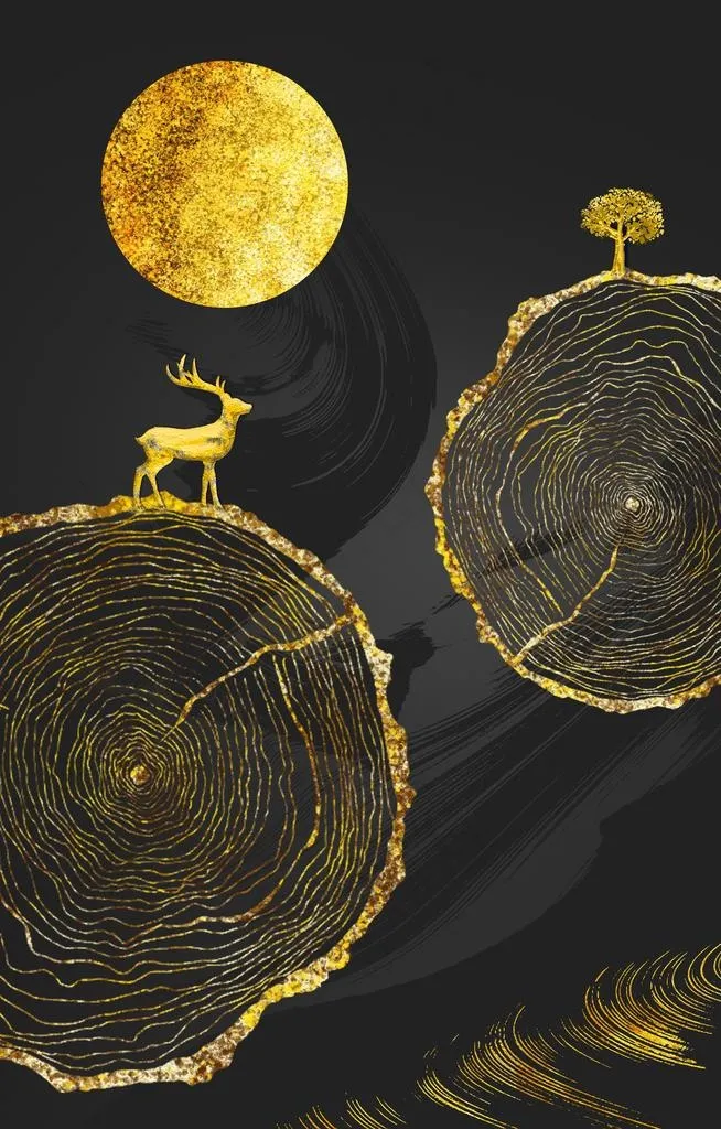 年轮鹿图片(3543X5288(DPI:300))psd模版下载